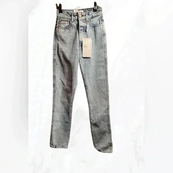 NWT EYTYS “solstice” slim straight cotton 5 pocket indigo blue denim jean 24 - Picture 2 of 6